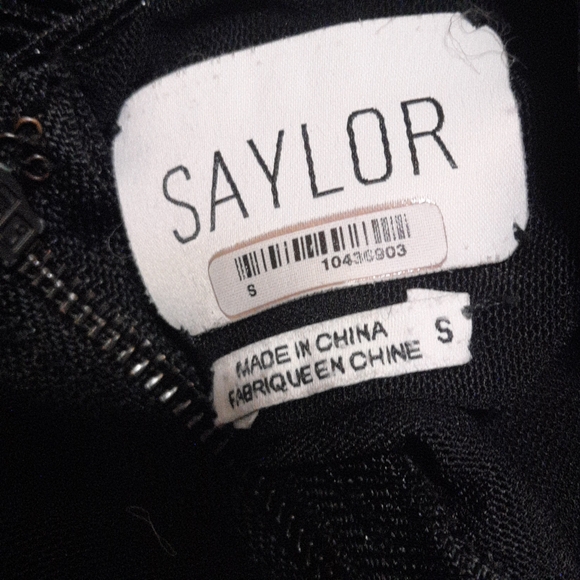 SAYLOR Elegant Tier Ruffle Dress Long Midi Textured Sleeveless Black XS S 2 4 - Picture 7 of 8